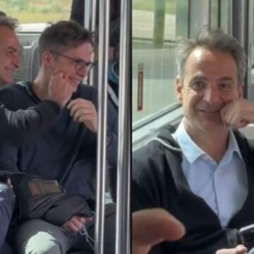 Νέο backstage Tik Tok του Μητσοτάκη – Ζουλάει τα μάγουλα του γιου του και αστειεύεται με το Μυτιλήνη-Λέσβος