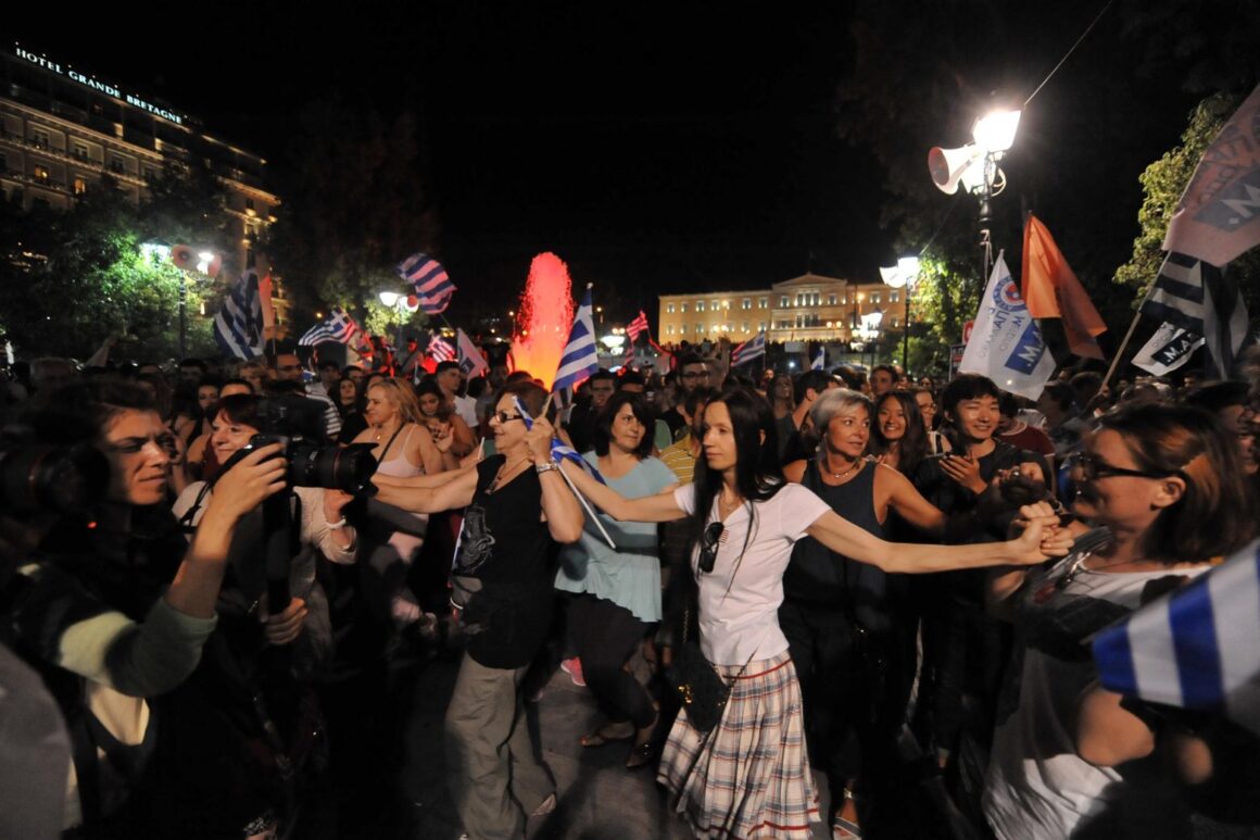 Πανηγυρισμοί για το δημοψήφισμα του 2015