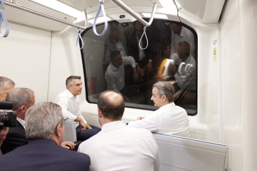 Μετρό Θεσσαλονίκης: Πρώτο δρομολόγιο στην Καλαμαριά παρουσία του Κυριάκου Μητσοτάκη