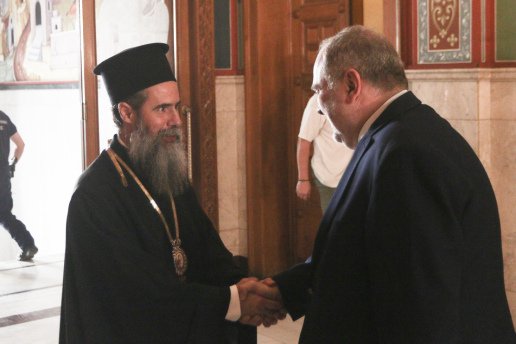 Συνάντηση του Αρχιεπισκόπου Ιερωνύμου με τον Πρόεδρο του Αρείου Πάγου, Παναγιώτη Λυμπερόπουλο