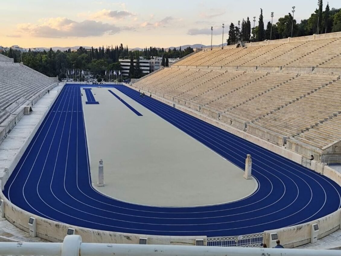 Παναθηναϊκό Στάδιο: Ολοκληρώθηκε η διαγράμμιση του νέου τάπητα – Έτοιμο για διοργανώσεις επιπέδου Diamond League