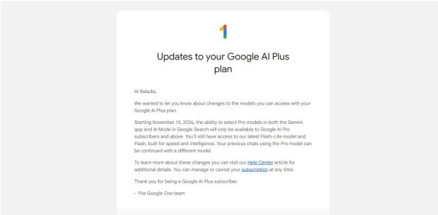Google: Σημαντικές αλλαγές στις συνδρομές τεχνητής νοημοσύνης στην Ελλάδα από τις 13 Νοεμβρίου